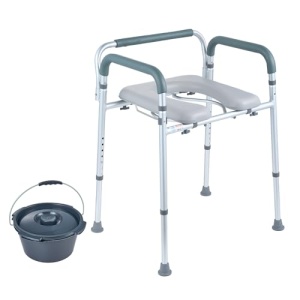 Scaun toaleta VEVOR FBL730211 Reglabil 7 trepte Capacitate 158 kg Eimer 58 L - Img 12