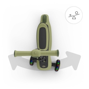 Scooter echilibrat Kinderkraft Halley 2-in-1, inaltime sezut ajustabila 25-33 cm, LED-uri, verde - Img 9