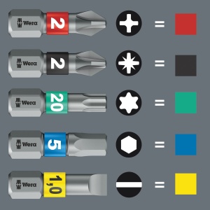 Screwdriver cu magazin de bituri Wera Kraftform Kompakt 27, 7 piese - Img 5