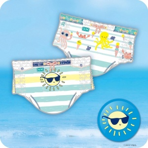 Scutece de inot Pampers Splashers Baby Shark, 10 buc, 5-6 ani, 14 kg - Img 3