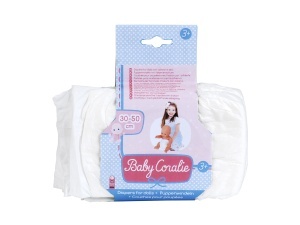 Scutece pentru papusi Theo Klein Baby Coralie, 30-50 cm, set 3 bucati