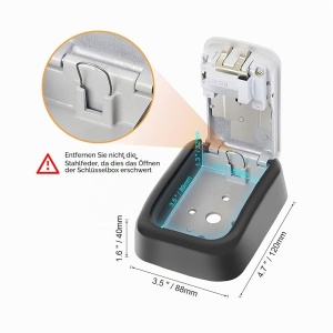 Seif pentru chei GRIFEMA GA1003, 4 cifre, rezistent la intemperii, capacitate 5 chei - Img 2