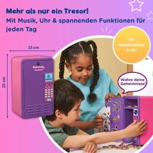 Seif pentru copii VTech Kidisecrets Traumtresor cu 3 compartimente, LCD si 6 jocuri - Img 7