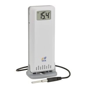 Sender temperatura si umiditate TFA Dostmann TFA-ID A4, alb, profesional