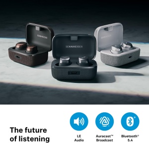 Sennheiser MOMENTUM True Wireless 4 - Casti inteligente Bluetooth 5.4, sunet clar, design ergonomic, 30 de ore de viata a bateriei, Adaptive ANC - Cupru negru - Img 4