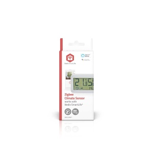 Senzor de clima Nedis Zigbee 3.0, alimentare cu baterii, masurare temperatura si umiditate, alb - Img 7