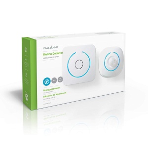 Senzor de miscare Nedis cu alarma - 85 dB, raza de detectie 6 m, albalbastru, 2 buc - Img 5
