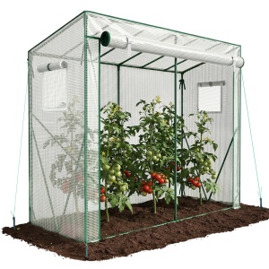 Serra pentru legume VOUNOT 200x77x170 cm, cu 2 feronerie, PE 135gm, alba