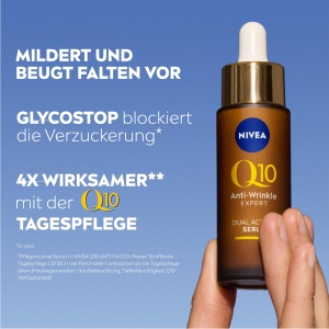 Serum Anti-Aging NIVEA Q10 Anti-Falten Experte, 30 ml, cu Glycostop - Img 2