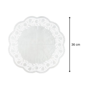 Servetele de Tort Zenker, 15 buc, 35 cm, alb - Img 7