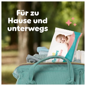 Servetele umede Pampers Sensitive, 15 pachete x 80 servetele, 2-in-1, fara alcool si parfum - Img 6
