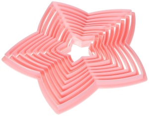 Set 10 forme de taiat IBILI Sapin Abeto roz din plastic 22 x 22 x 4 cm