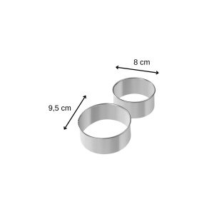Set 2 forme pentru fursecuri Fackelmann, metal, multicolor, 8 si 9 cm - Img 3