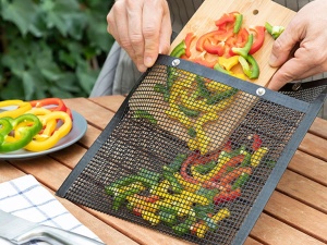 Set 2 Grill-Netzbeutel InnovaGoods Antiaderent Rezistent la temperaturi de pana la 300degC Negru - Img 4