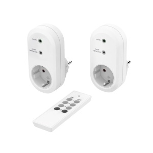 Set 2 prize wireless Hama cu telecomanda 3500 W alb raza 30 m