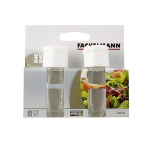 Set 2 recipiente pentru sare si piper Fackelmann, sticla, 40 ml, 8 cm, alb - Img 5