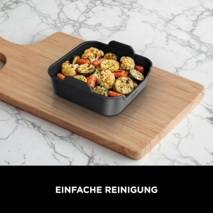 Set 2 Silikonschale pentru Friteuza cu Aer Cald Ninja SL300, Hitzebestendig 240C, Negru - Img 5
