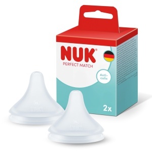 Set 2 Tetine NUK Perfect Match XL Anti-Colici Silikon pentru Bebelusi 6 Luni