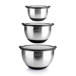 Set 3 Boluri Lacor 60049 din Otel Inoxidabil 1810, Capacitate 0.6-3.0L