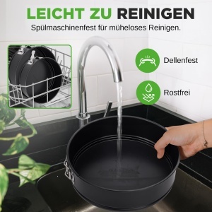 Set 3 Forme de Copt NutriChef din Carbon Stahl cu Antiaderenta, 152025 cm - Img 5