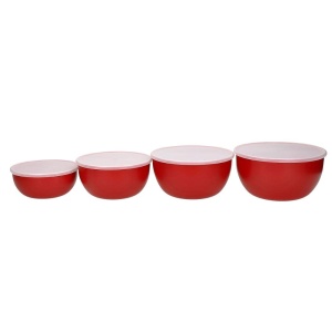 Set 4 Boluri Salata KitchenAid, Capacitate 355-1065 ml, Culoare Rosie - Img 9