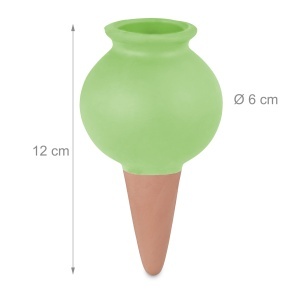 Set 4 Ghiulele de Udare Relaxdays, 100 ml, VerdeTeracota pentru Plante - Img 4