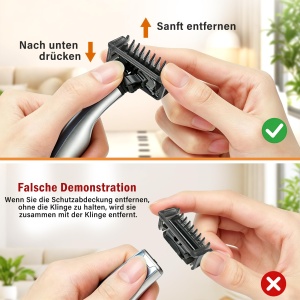 Set 4 lame de schimb pentru aparate de ras O Blade QP2520 QP2630 QP2734 QP2824, accesorii de tuns 1235 mm - Img 4