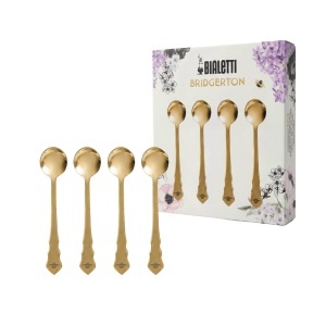 Set 4 Linguri Aurii Bialetti Bridgerton, Design Elegant din Otel Inoxidabil