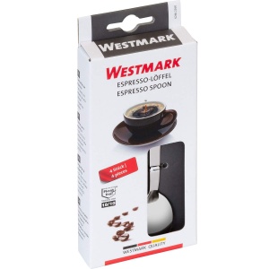 Set 4 linguri espresso Westmark, 11 cm, inox 1810, argintii - Img 7
