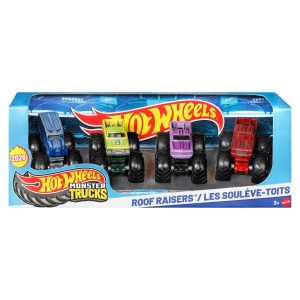 Set 4 Masini Hot Wheels Monster Trucks 164 cu Roti Mari, JJT68