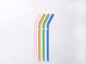 Set 4 Paie din Sticla ZWILLING Sorrento Reutilizabile 23 cm Multicolore Cu Perie de Curatare - Img 4