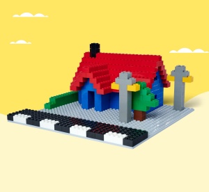 Set 4 Placi de Constructie Simba Blox 25x25cm Compatibile Culori Diverse - Img 3