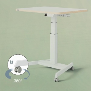 Set 4 Role Leitz Ergo pentru Birou, M8, cu Frana, Mobilitate 360 - Img 2
