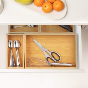 Set 5 Organizatoare pentru Sertare Relaxdays, Bambus, Diverse Dimensiuni - Img 2
