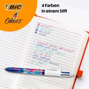 Set 5 Stilouri BIC 4 Culori Dekor Hydro, 4 Culoari, Reumplibile - Img 3