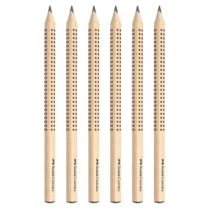 Set 6 Bleistifte Jumbo Faber-Castell Grip, HB, Ergonomici