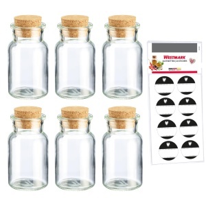 Set 6 Borcane pentru Condimente Westmark cu Capac de Cort, 150 ml, Transparent