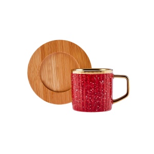 Set 6 Cesti Cafea Karaca Bambus 90 ml cu Suport pentru Cafea Turceasca - Img 5