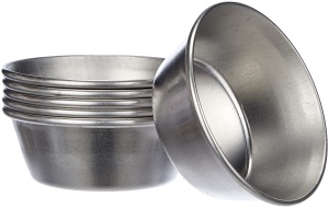 Set 6 forme pentru pastel de nata Ibili 142000 aluminiu argintiu 17 x 8 x 4 cm