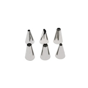 Set 6 Spritztule din Otel Inoxidabil Zenker pentru Decorat Torturi si Cupcakes