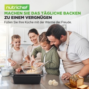 Set 6 Tavi pentru Paine NutriChef din Karbonstahl, Antihaft, 29.5x15.2 cm - Img 7