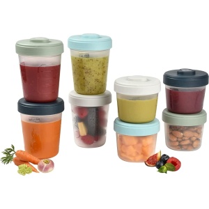 Set 8 recipiente de depozitare BEABA, 4x150ml si 4x250ml, 100 etans