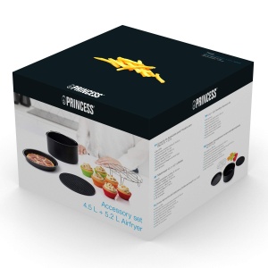 Set accesorii friteuza cu aer cald Princess 182012, 10 piese, compatibil 4.5L si 5.2L - Img 3