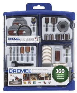 Set accesorii multifunctionale Dremel 710-08 160 piese sistem EZ Lock compatibil universal