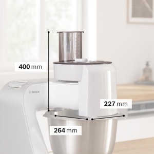 Set accesorii pentru masina de bucatarie Bosch VeggieLove MUZ5VL1, 5 discuri din inox, compatibil cu seriile MUM 2 si MUM 5 - Img 2