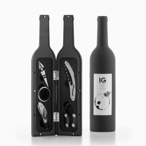 Set accesorii pentru vin InnovaGoods 5 piese design elegant negru