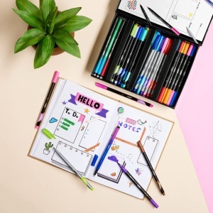 Set BIC Intensity 44 - 12 Markere cu Doua Varfuri, 16 Fineliner Fine, 4 Fineliner cu Schimbare de Culoare - Img 2