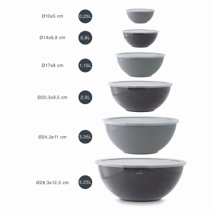 Set boluri Lacor 60055 6 piese polipropilen BPA-free stivuibile - Img 2