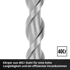 Set burghie beton Einhell SDS Plus 7 piese 210 mm otel 40Cr varf centrare - Img 7