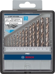 Set burghie Bosch PRO Stainless Steel HSS-Co 13 piese pentru otel si inox - Img 2